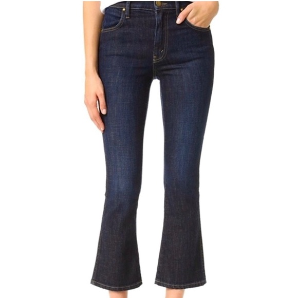 The GREAT Size 30 The Nerd jean Dark Wash Blue Straight crop flare Denim - Picture 1 of 10